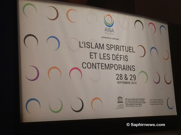 Dans le cadre de la campagne « Désir de paix » menée par AISA, plusieurs évènements ont été organisés. Ici, le colloque « L’islam spirituel et les défis contemporains » au siège de l’UNESCO à Paris, les 28 et 29 septembre 2016, au cours duquel un appel au soutien à la Journée internationale du vivre-ensemble a été lancé.