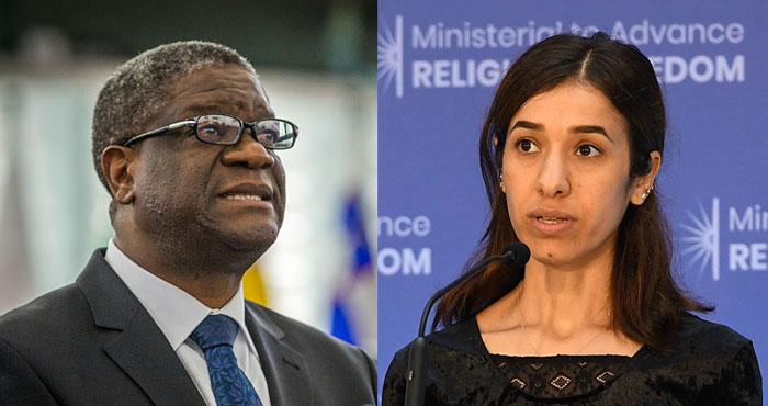 Le médecin congolais Denis Mukwege et la porte-parole de la communauté yézidie Nadia Murad se sont vu décerner le prix Nobel de la paix 2018.