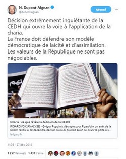 Intox : la CEDH n’a pas ouvert la voie à l’application de la charia en Europe