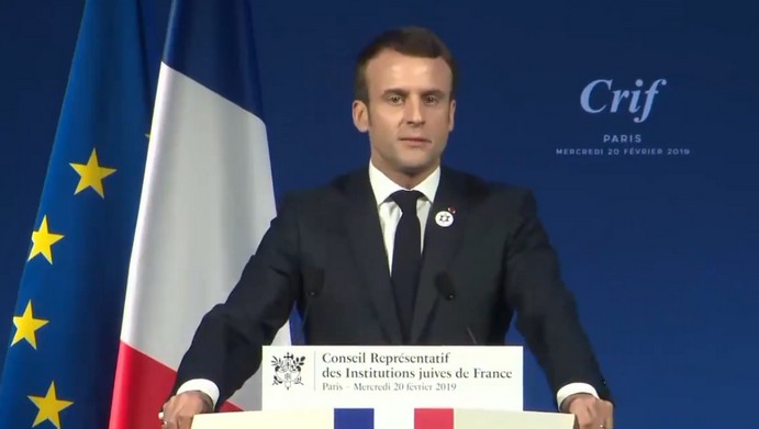 Au dîner du CRIF, Macron en marche pour intégrer l’antisionisme dans la définition de l’antisémitisme