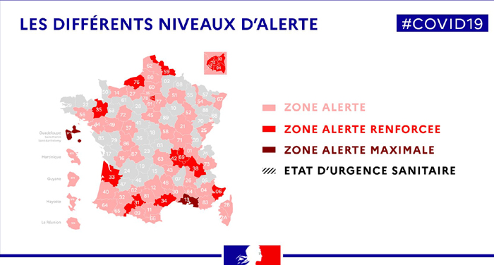 Covid-19 en France : tout comprendre des nouvelles zones d'alerte et des restrictions