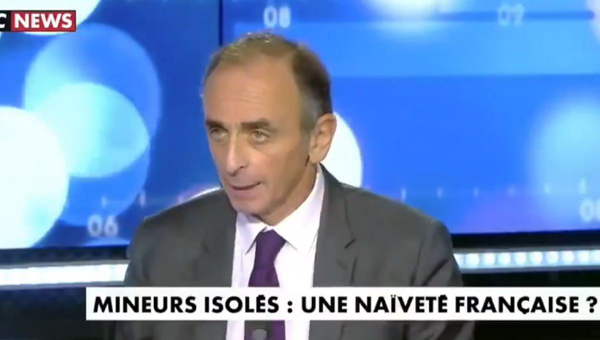 Eric Zemmour déverse sa haine contre les migrants mineurs, « tous des violeurs, des voleurs, des assassins »