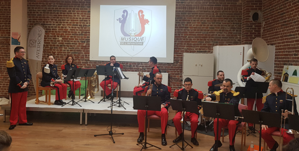 Un concert pédagogique a été donné à Averroès par la Musique de l'Infanterie en février 2020.