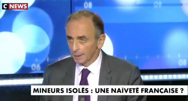 Le délire xénophobe d'Eric Zemmour étalé sur CNews sanctionné par le CSA