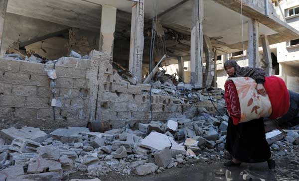 Une scène de destruction de la bande de Gaza après des frappes israéliennes en 2014.  © ONU / Shareef Sarhan