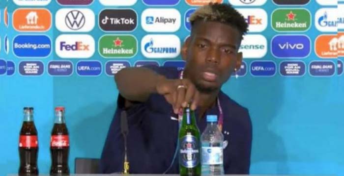 Euro 2021 : pas de bière pour Paul Pogba, pas de Coca pour Cristiano Ronaldo (vidéo)