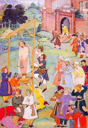 Une peinture montrant l'exécution d'al-Hallaj.