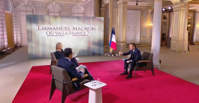 Emmanuel Macron était l'invité de TF1/LCI pour l'émission « Où va la France ? » diffusée mercredi 15 septembre au cours de laquelle le président a dressé le bilan de son quinquennat. Capture d'écran TF1/LCI