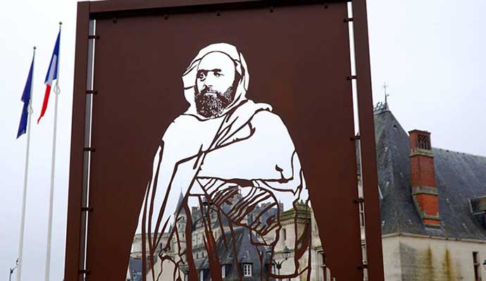 La ville d’Amboise rend hommage à la mémoire de l'Emir Abdelkader avec l'inauguration d'une stèle à son effigie samedi 5 février. © Amboise