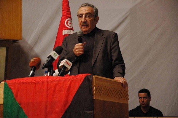 L'intellectuel palestinien Mounir Chafik, ici à Tunis pour la conférence organisée par le Palestinian Youth Movement (PYM) en décembre 2012.