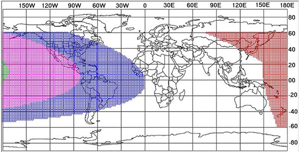 Selon cette carte prévisionnelle de l’ICOP pour le vendredi 1er avril 2022, il devrait être possible de voir le croissant lunaire dans les zones en vert (à l’œil nu), en magenta (à l’aide de télescopes ou à l’œil nu si les conditions météorologiques le permettent) et en bleu (à l’aide de télescopes). En revanche, ce ne devrait pas être le cas pour les zones en blanc et en rouge.