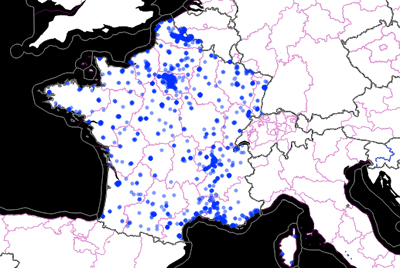 La carte de la pauvreté éditée par le ministère de la Ville.