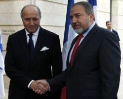 Laurent Fabius et Avidgor Lieberman