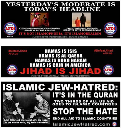 New York : l’islamophobie placardée sur 100 bus