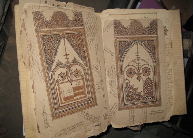 Manuscrit de la bibliothèque Mohammed Tahar, à Tombouctou (Mali).