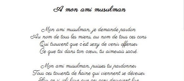A mon ami musulman