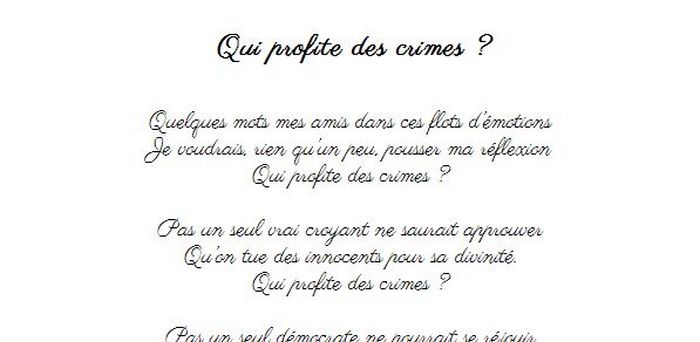 Qui profite des crimes ?