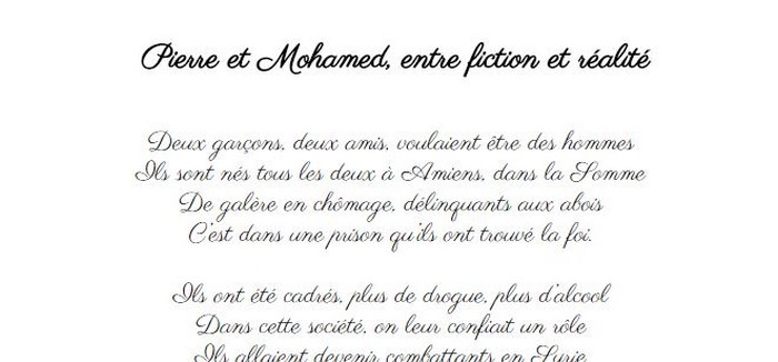Pierre et Mohamed, entre fiction et réalité