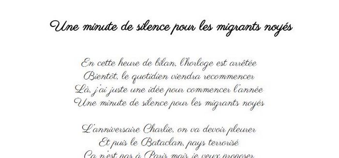 Une minute de silence pour les migrants noyés