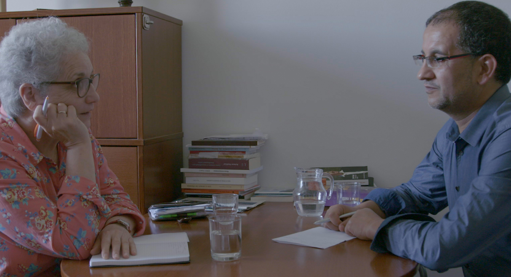 A Marseille, rencontre entre Colette Hamza, directrice adjointe du SNRM (ex-SRI), et l'imam Abdessalem Souiki dans « Chrétiens et musulmans, le dialogue en actes ».