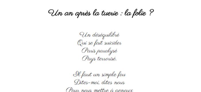Un an après la tuerie, la folie ?