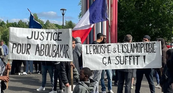 Dans le sillage du meurtre d’Aboubakar Cissé, de nombreuses manifestations dénonçant l’islamophobie ont été organisées en France, ici à Massy, dans l’Essonne, dimanche 4 mai. © DR