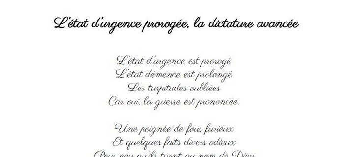 L’état d’urgence prorogée, la dictature avancée