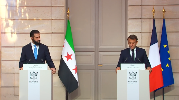 Le président syrien par intérim en France pour sa première visite en Occident