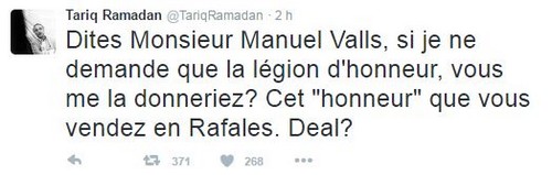 Manuel Valls refuse de voir Tariq Ramadan devenir Français