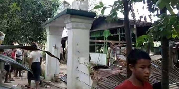 Une mosquée dans le centre de la Birmanie a été détruite jeudi 23 juin par des villageois bouddhistes.
