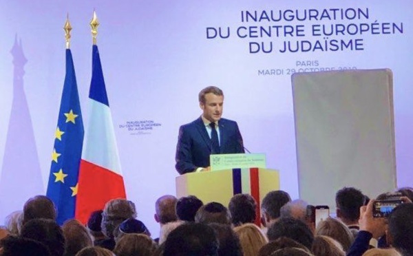A l'inauguration du Centre européen du judaïsme, Macron rappelle le sens de la laïcité