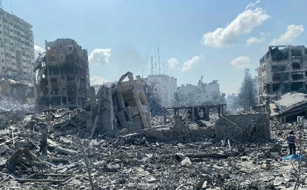 La bande de Gaza fait face à une catastrophe humanitaire sans précédent qui préoccupe les agences de l'ONU et les ONG, qui appellent à un cessez-le-feu immédiat. © Palestinian News & Information Agency (Wafa) in contract with APAimages