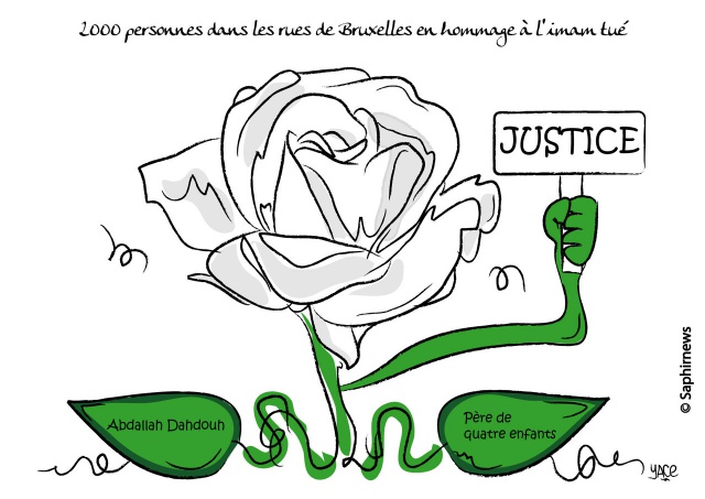 2 000 personnes dans les rues de Bruxelles en hommage à l'imam tué