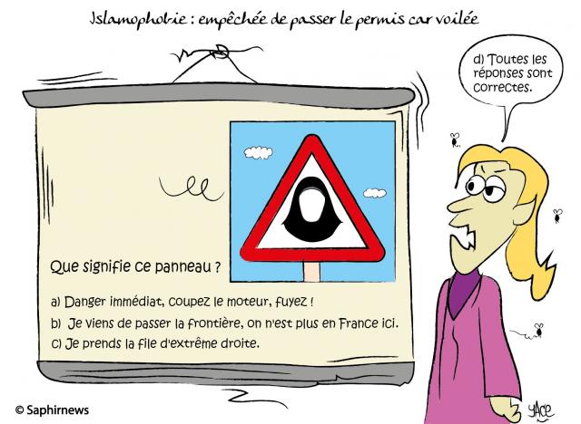 Islamophobie, empêchée de passer le permis car voilée