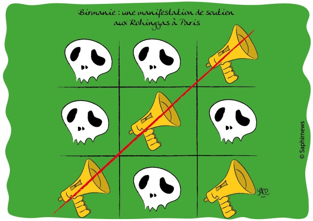 Birmanie, manifestation de soutien aux Rohingyas à Paris