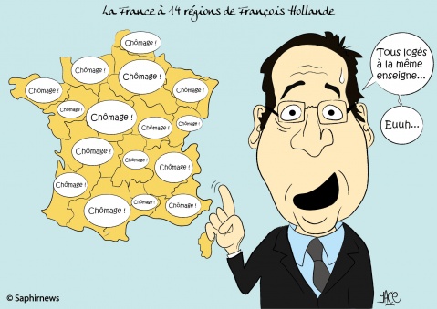 La France à 14 régions de François Hollande La France à 14 régions de François Hollande