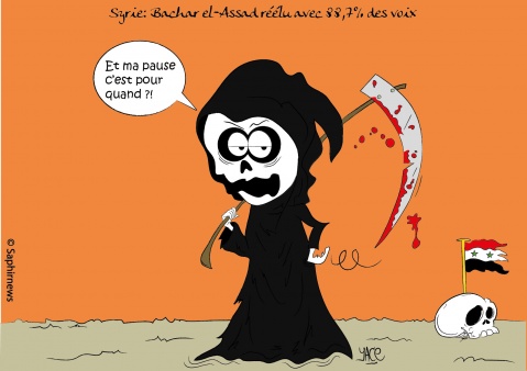 Syrie, Bachar el-Assad réélu avec 88,7% des voix