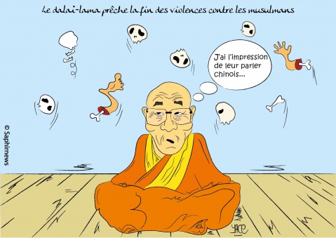 Le dalaï-lama prêche la fin des violences contre les musulmans