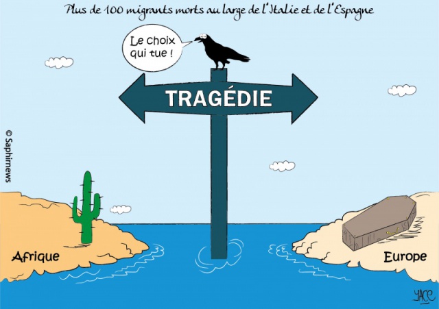 Plus de 100 migrants morts au large de l'Italie et de  l'Espagne