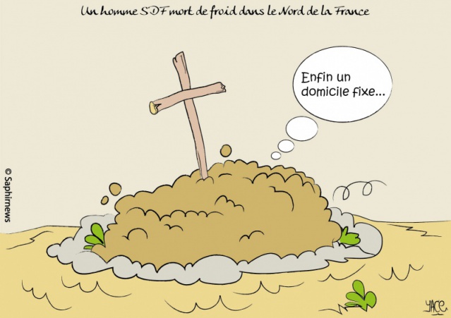 Un SDF mort de froid Un SDF mort de froid