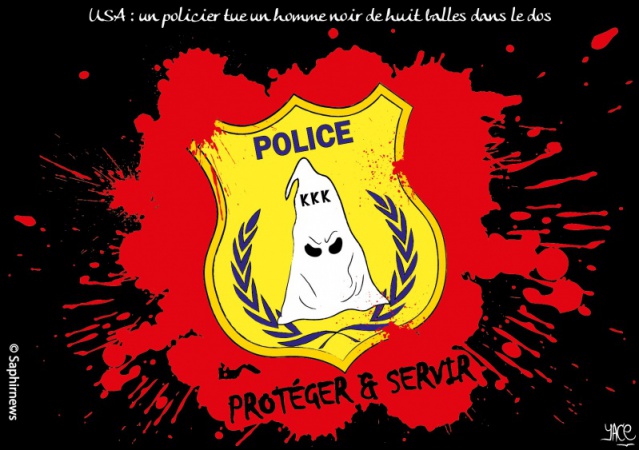 Un policier tue un homme noir de balles dans le dos Un policier tue un homme noir de balles dans le dos