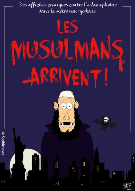 Des affiches comiques contre l'islamophobie