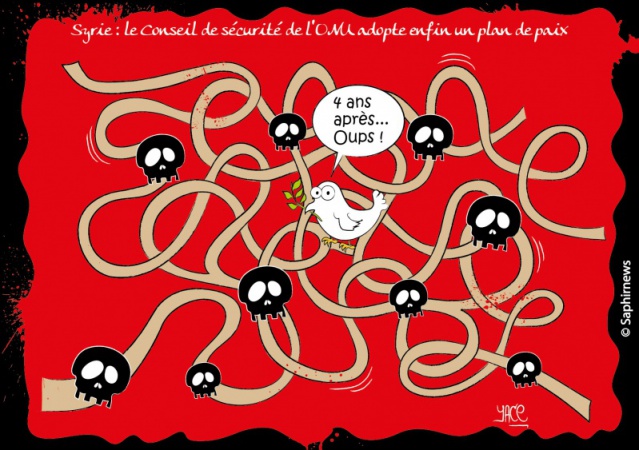 Syrie, l'ONU adopte enfin un plan de paix