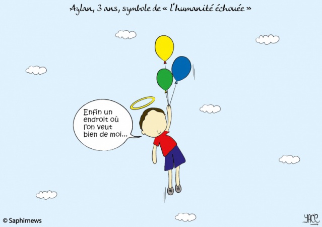 Aylan, 3 ans, symbole de l'humanité échouée