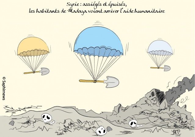 Les habitants de Madaya voient arriver l’aide  humanitaire