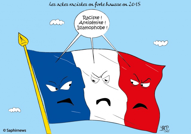 Actes racistes en hausse en 2015