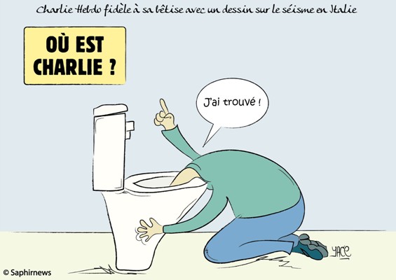 Séisme en Italie : Charlie Hebdo fidèle à son humour crasse
