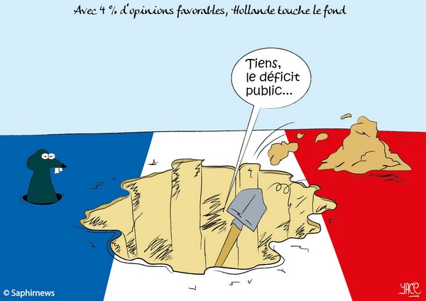 Impopularité : Hollande creuse encore